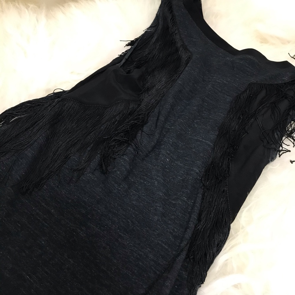 REBECCA TAYLOR Fringe-Accented Silk Dress - Picture 7 of 7